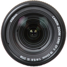 Load image into Gallery viewer, Canon EF-S 18-55mm f/4-5.6 IS STM Lens Black